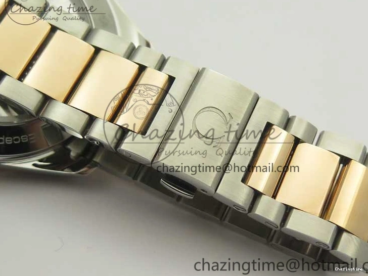 0511 Aqua Terra 150M GMT SS RG VSF 1:1 Best Edition Brown Textured Dial on SS RG Bracelet A8605 Super Clone Original 8058